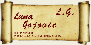 Luna Gojović vizit kartica